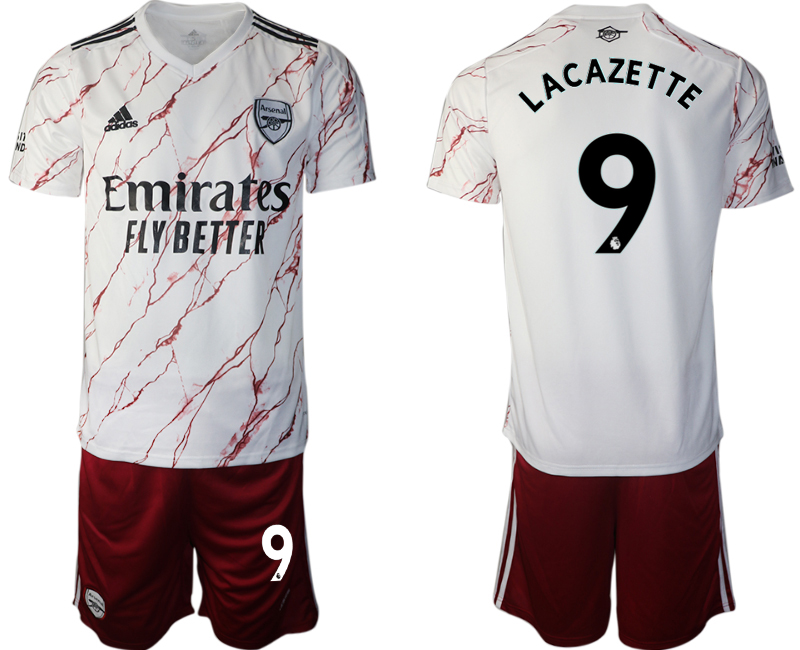Men 2020-2021 club Arsenal away #9 white Soccer Jerseys->arsenal jersey->Soccer Club Jersey